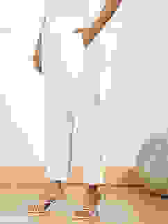 Off White Cotton Straight Pants image number 2