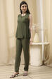 Orange Solid Straight Co-ord Set image number 4