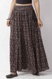 Black Cotton Printed Skirt image number 3