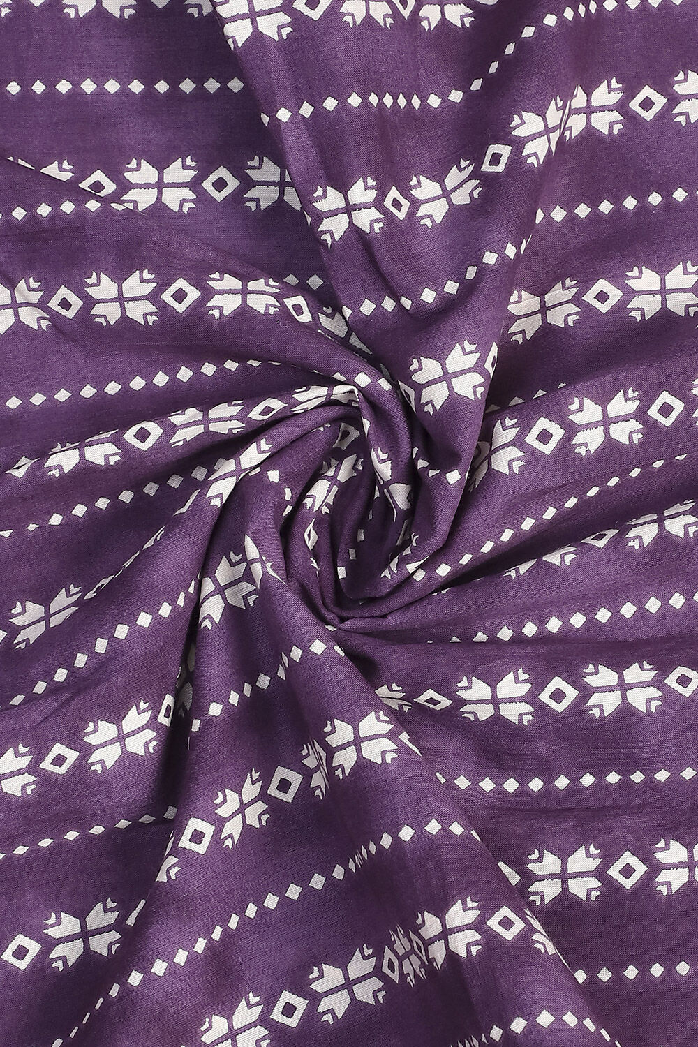 Purple Cotton Unstitched Suit Set image number 1