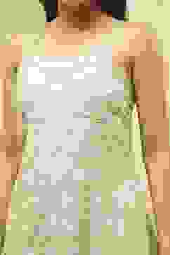 Green Cotton Floral Strappy Straight Suit Set image number 1