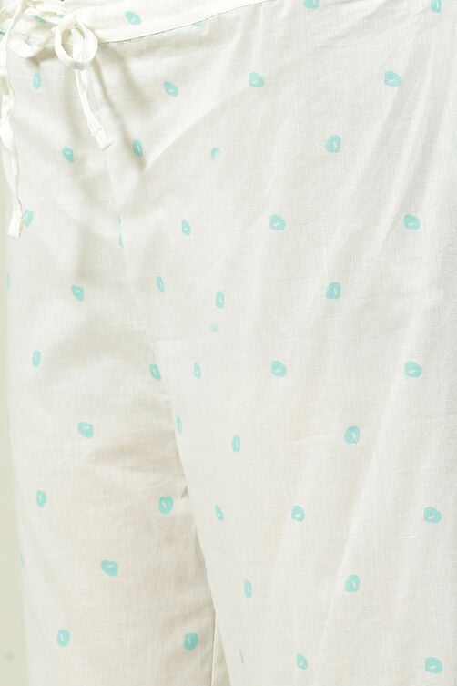 Pink Printed Cotton Straight Kurta Palazzo Suit Set image number 3