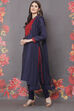 Rohit Bal Off White Silk Straight Embroidered Suit Set image number 5