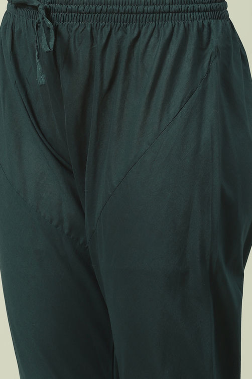 Fuchsia Cotton Anarkali Kurta Churidar Suit Set image number 2