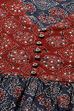 Rust Cotton Flared Printed Short Kurti image number 1
