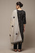 Black Cotton Printed Unstitched Suit Set image number 2