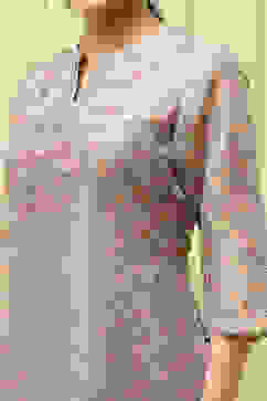 Gray Tissue Printed Unstitched Suit Set image number 2