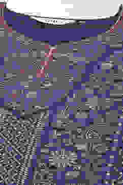 Indigo Blue Art Silk Straight Kurta Slim Pants Suit Set image number 1