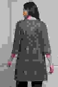 Brown Blended Printed Kurta image number 3