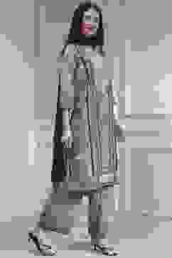 Blue Cotton Printed Straight Suit Set image number 5