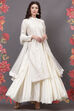 Off White Cotton Silk Straight Yarndyed Suit Set image number 7