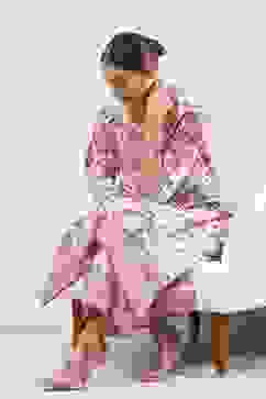 Pink Cotton A-Line Suit Set image number 0