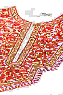 Rohit Bal Off White Silk Straight Embroidered Suit Set image number 1