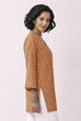 Mustard Cotton Straight Short Kurti image number 3