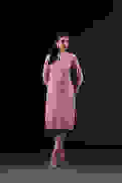 Rohit Bal Light Pink Cotton Silk Anarkali Printed Suit Set image number 7