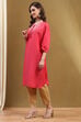Pink Viscose Blend Straight Kurta image number 2