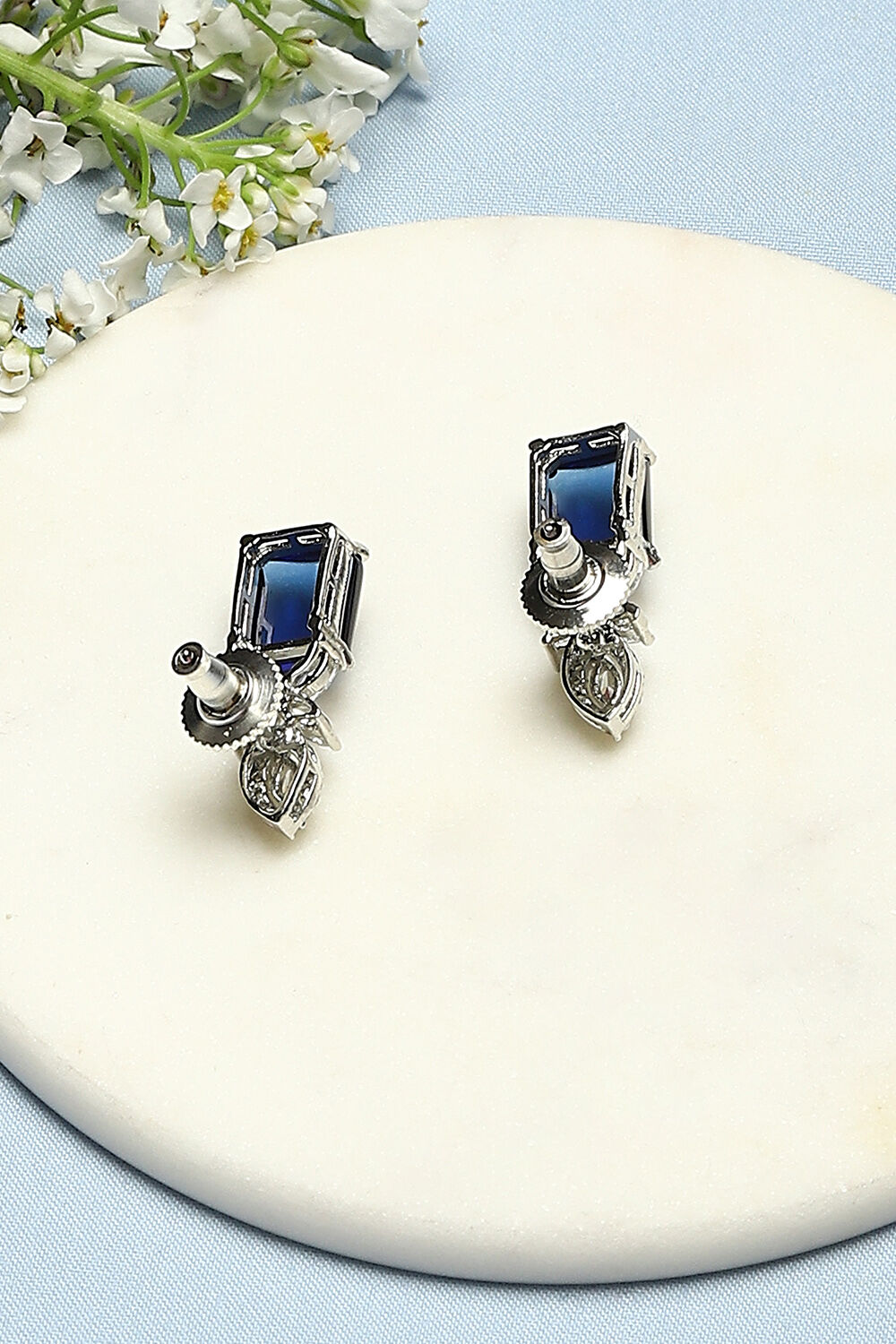 Blue Brass Earrings image number 2