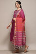 Beige Rayon flax Narrow Kurta Pant Suit Set image number 4