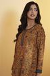 Mustard Polyester Straight Top image number 1
