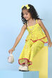 Yellow Cotton Printed Straight Suit Set
