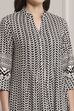 Black Viscose Rayon A-Line Kurta image number 1