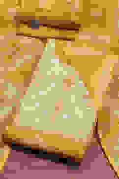 Yellow Cotton Machine Embroidered Unstitched Suit Set image number 0