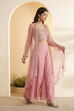 Yellow Solid Viscose Rayon Kalidar Kurta Set with Sharara image number 3