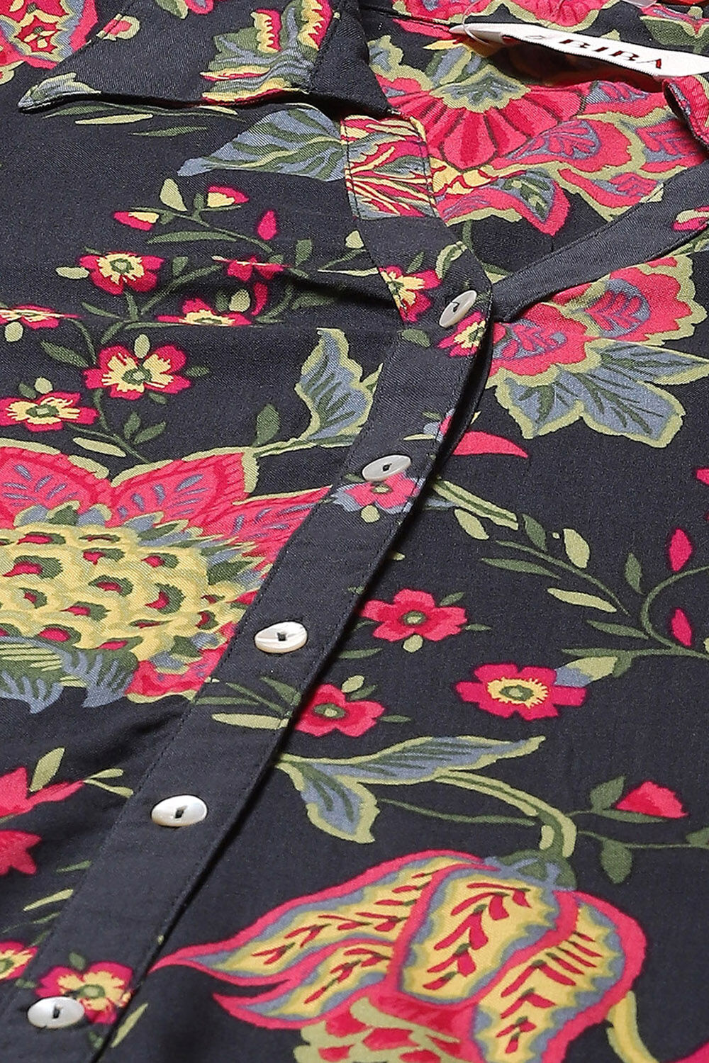 Blue Floral Printed Relaxed Fit Shirt image number 1