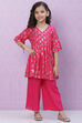 Black Rayon Flared Printed kurta Set image number 0