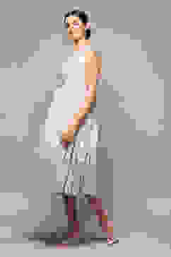 Lavender Cotton Tiered Dress image number 2