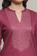 Pink Blended Printed Kurta image number 1