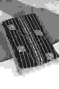 Black Modal Unstitched Suit Set image number 5