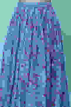 Purple Cotton Straight Printed Kurta Skirt Suit Set image number 2