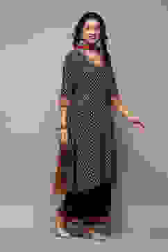 Charcoal LIVA Straight Kurta Palazzo Suit Set image number 6