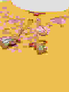 Yellow & Violet Art Silk Straight Kurta Garara Suit Set image number 1