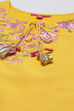 Yellow & Violet Art Silk Straight Kurta Garara Suit Set image number 1