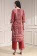 Grey Cotton Printed Straight Suit Set image number 4