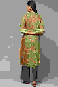 Green Modal A-Line Kurta Palazzo Suit Set image number 4