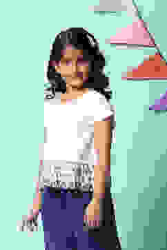 White Rayon Short Top image number 2