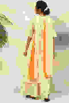 Lime Yellow Art Silk Straight Kurta Sharara Suit Set image number 4