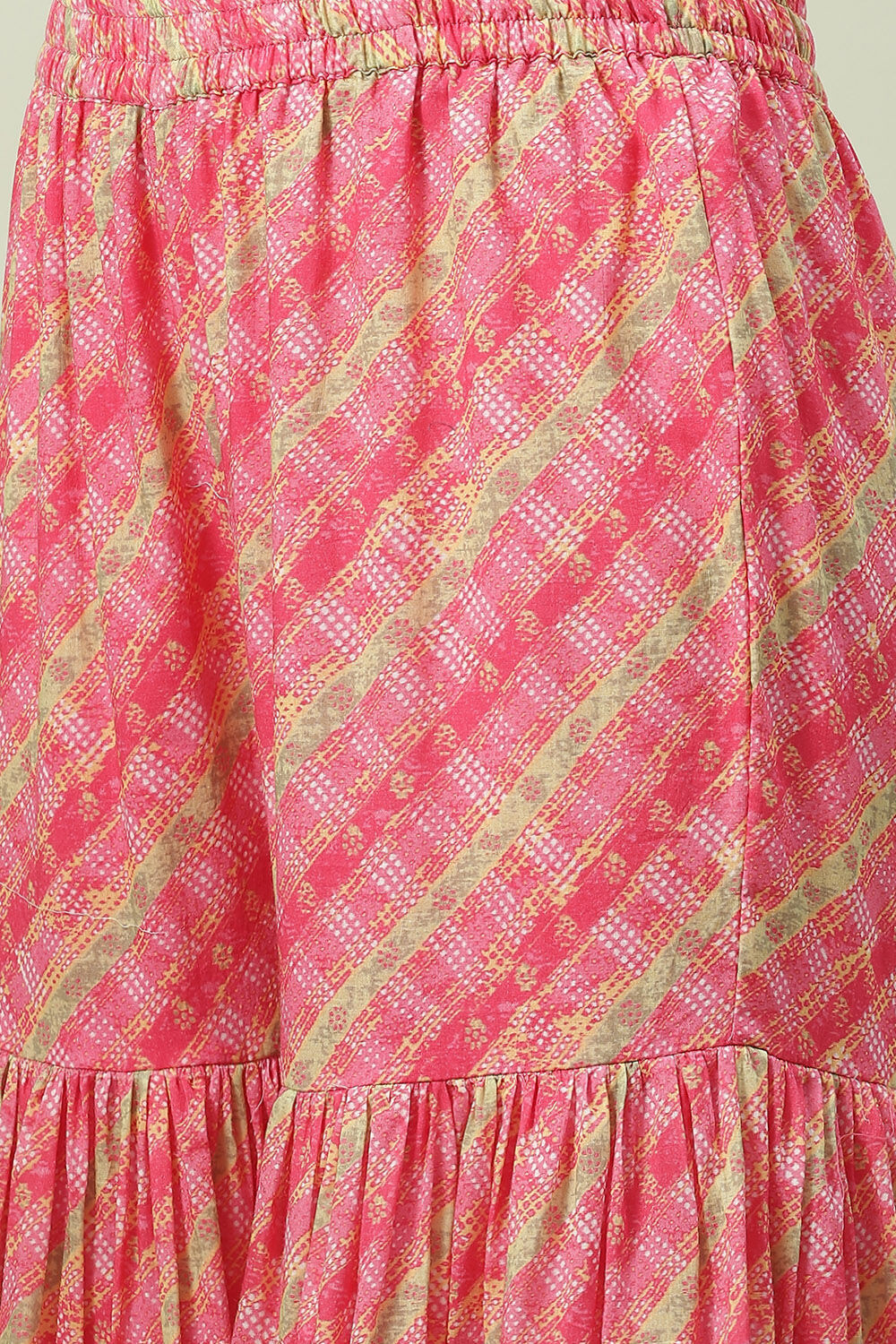 Mango Yellow Cotton Flared Kurta Garara Suit Set image number 2