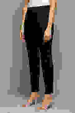 Black Cotton Blend Solid Jeggings image number 2