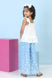 Blue Cotton Printed A-line Suit Set image number 5
