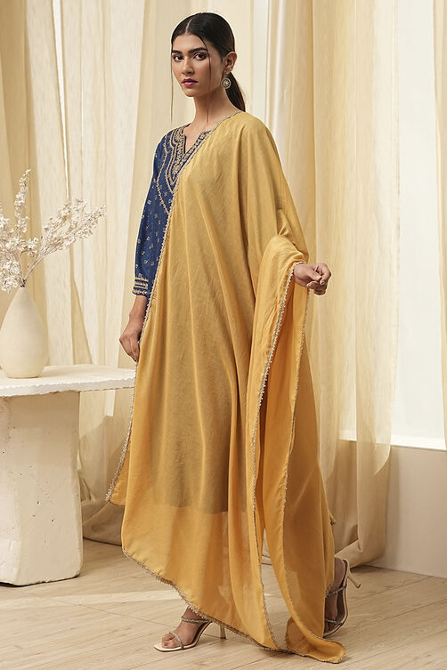 Red Cotton Solid Dupatta image number 2