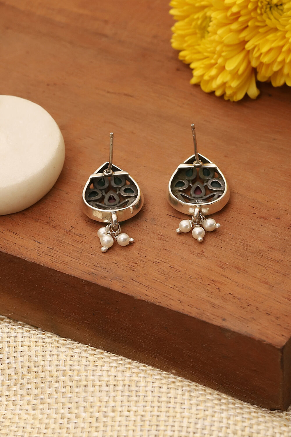 Pink 925 Sterling Silver Earrings image number 2