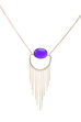 Golden Necklace With Lapis Lazuli Stone image number 1