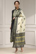 Mustard Cotton Modal Digital Print Unstitched Suit Set image number 4