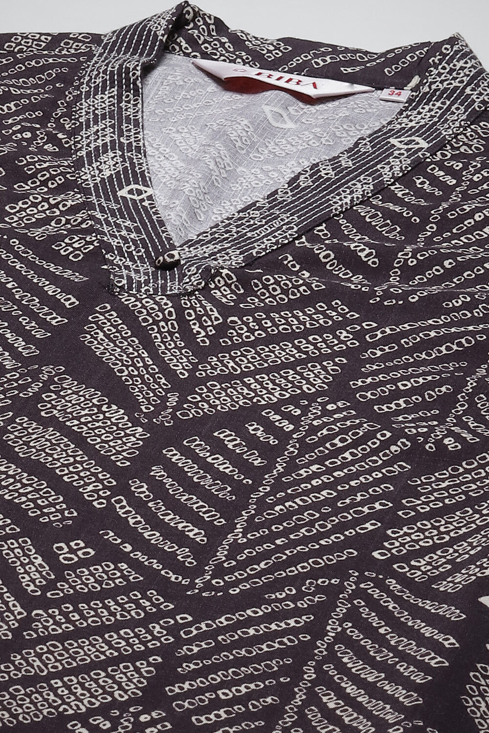 Beige LIVA Straight Printed Kurta image number 5