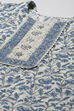 Blue Cotton Printed Unstitched Suit Set image number 2