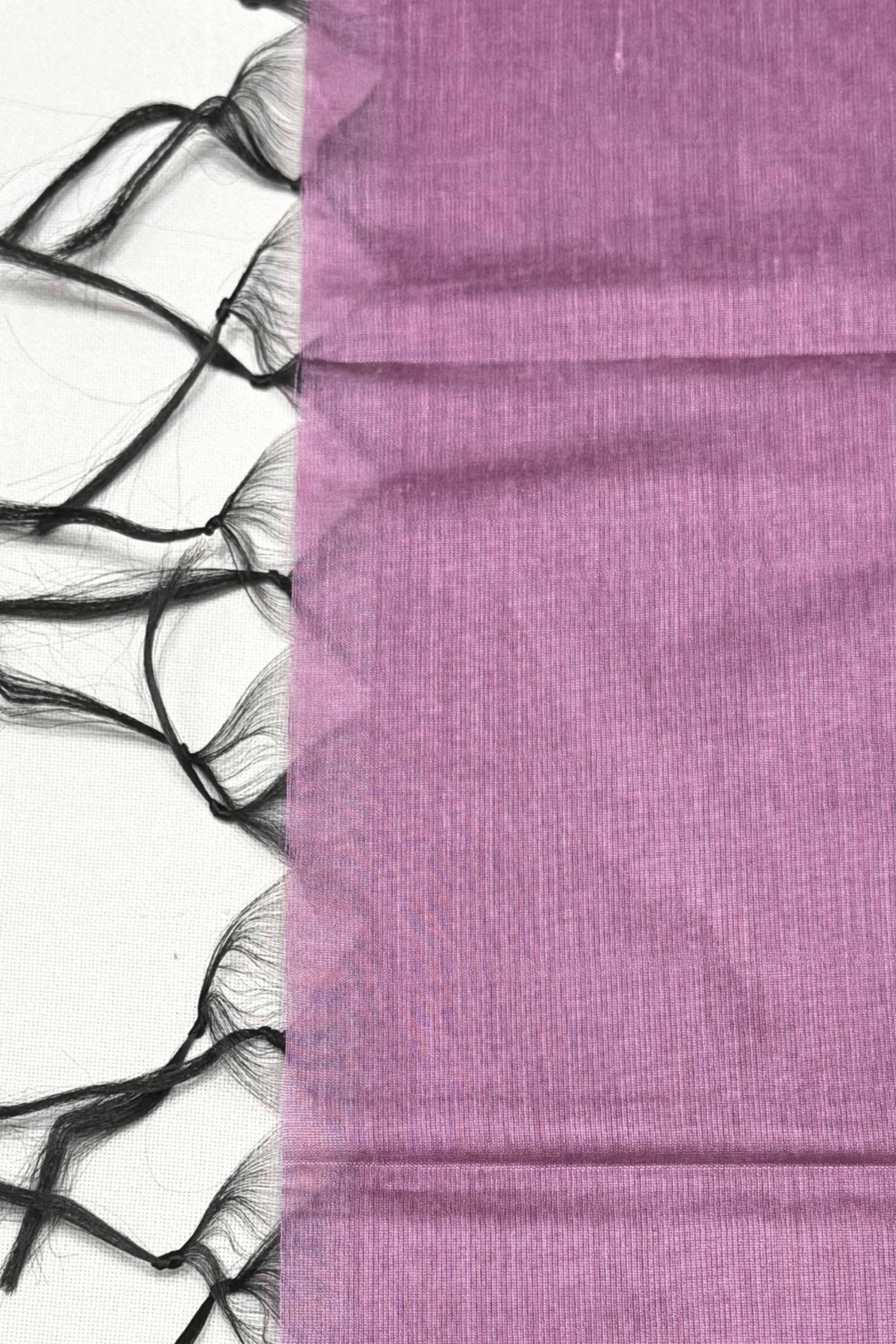 Purple Chanderi Banarsi Weave Unstitched Suit Set image number 4